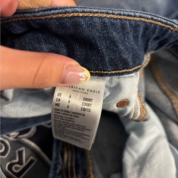 American Eagle Outfitters Blue Flare Wide Leg Jeans - Picture 3 of 4